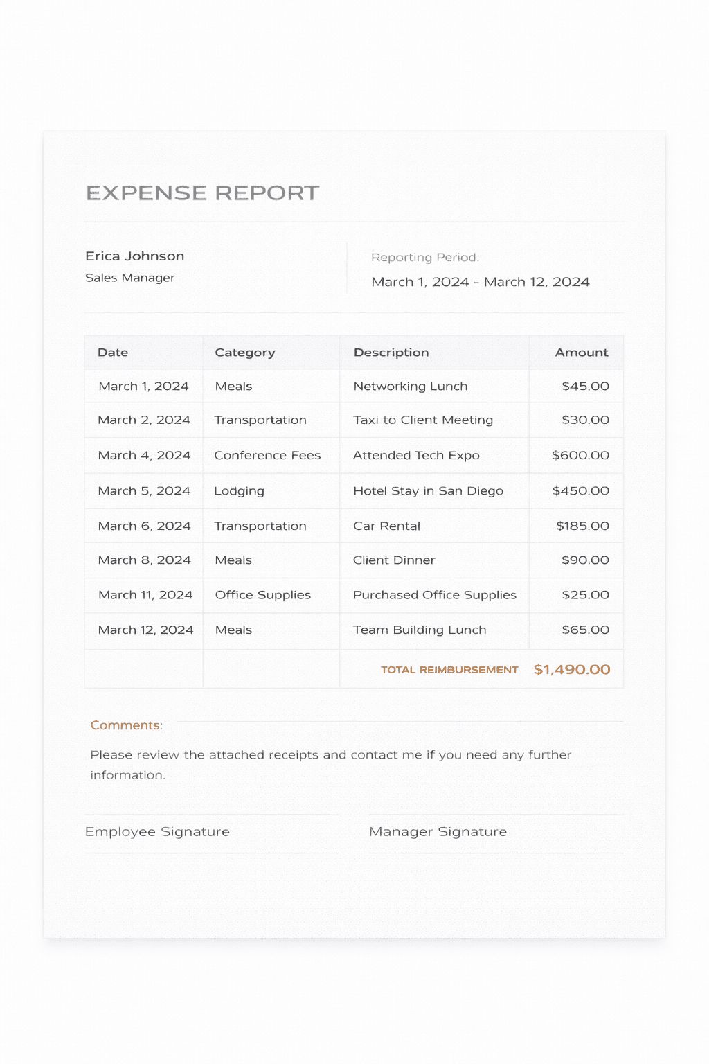 Expense Reports